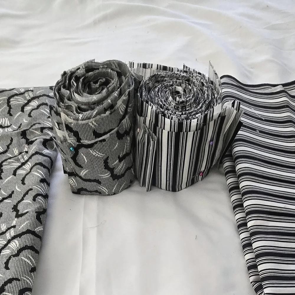 Black and White Fabric Rolls